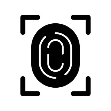 Parmak izi simgesinin vektör illüstrasyonu