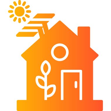 Bir ev simgesinin soyut vektör illüstrasyonu