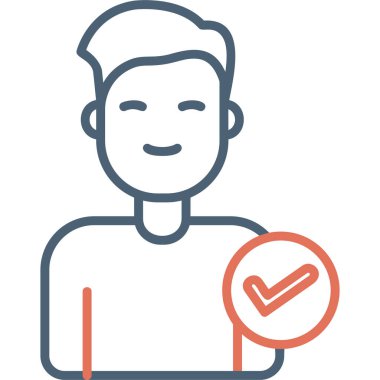 Kiralık adam, web simgesi basit illüstrasyon