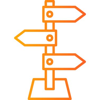 Bir işaret levhasının vektör illüstrasyonu