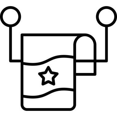 Havlu. Web simgesi basit illüstrasyon
