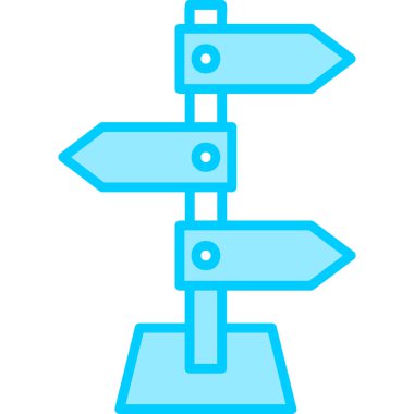 İşaret levhası Web simgesi basit illüstrasyon