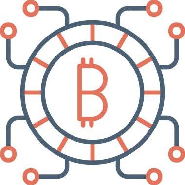 bitcoin. Web simgesi basit illüstrasyon