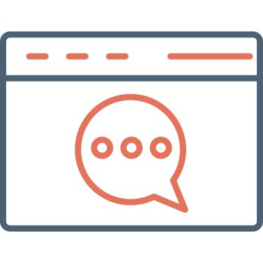 Konuş. Web simgesi basit illüstrasyon