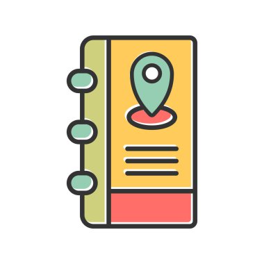 Adres defteri simgesi Vektör illüstrasyonu