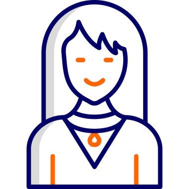 Kadın avatar. Basit tasarım