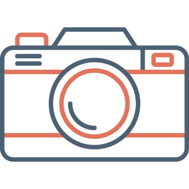 profesyonel dijital fotoğraf makinesi, illüstrasyon simgesi