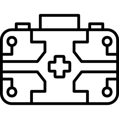 ilk yardım kiti vektör simgesi