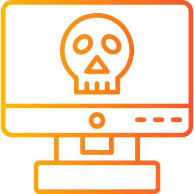 Bilgisayar modern simgesinin vektör illüstrasyonu