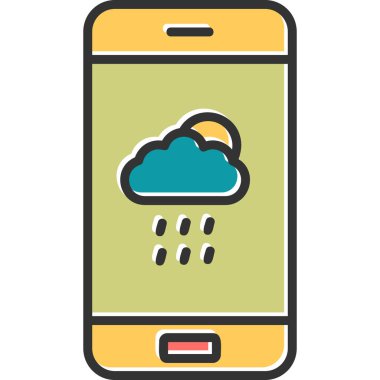 Bulut. Web simgesi basit tasarım