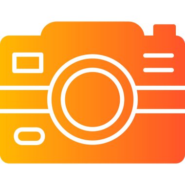 Fotoğraf Kamerası Simgesi. Vektör İllüstrasyonu