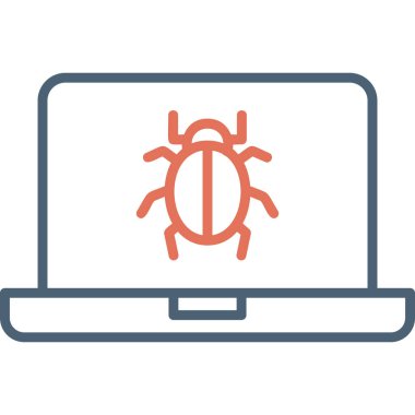 Kötü amaçlı web simgesi basit illüstrasyon