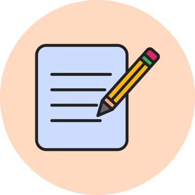 Kalem. Web simgesi basit illüstrasyon