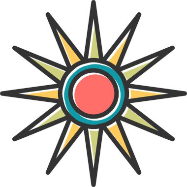 Pusula. Web simgesi basit illüstrasyon