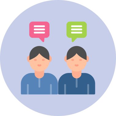 Konuş. Web simgesi basit illüstrasyon