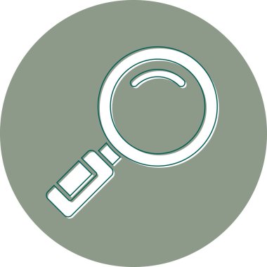 Büyütme cam ağ ikonu vektör illüstrasyonu