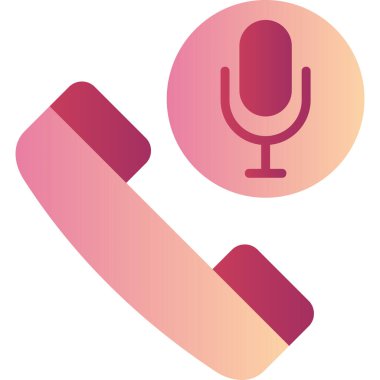 Mikrofon. Web simgesi basit illüstrasyon