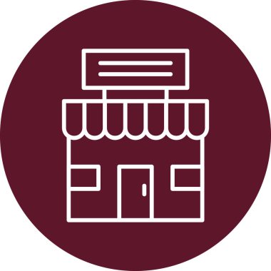 Dükkan. Web simgesi basit illüstrasyon