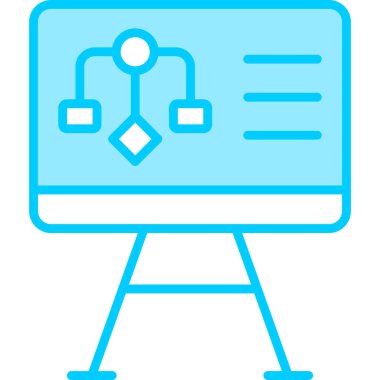 Proje şeması modern simge, vektör illüstrasyonu