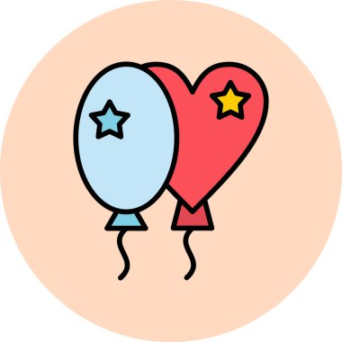 balon simgesi, vektör illüstrasyonu