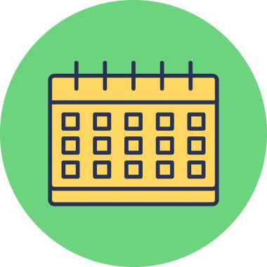 Takvim simgesi, vektör illüstrasyonu basit tasarım