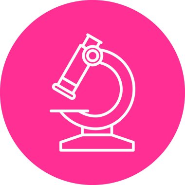 Mikroskop. Web simgesi basit illüstrasyon