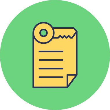 Belge simgesinin vektör illüstrasyonu