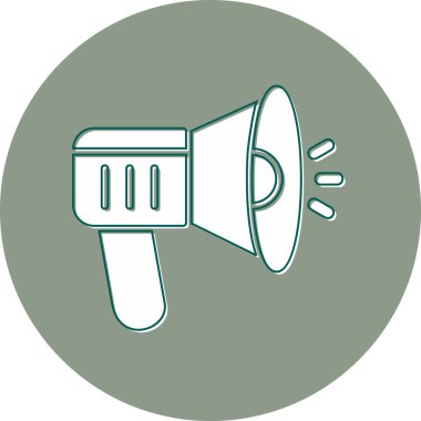 Megafon ikonu vektör illüstrasyonu