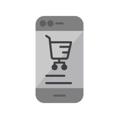 Online Phone Marketing web icon, vector illustration