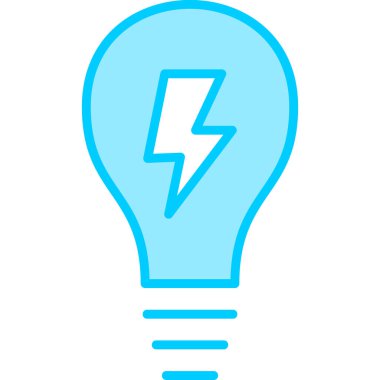 Ampul simgesi, fikir kavramı web illüstrasyonu