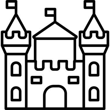 kale ikonu vektör illüstrasyonu