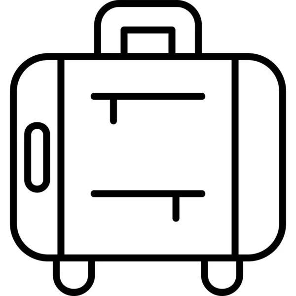 Icône Valise Voyage Illustration Web Simple — Image vectorielle