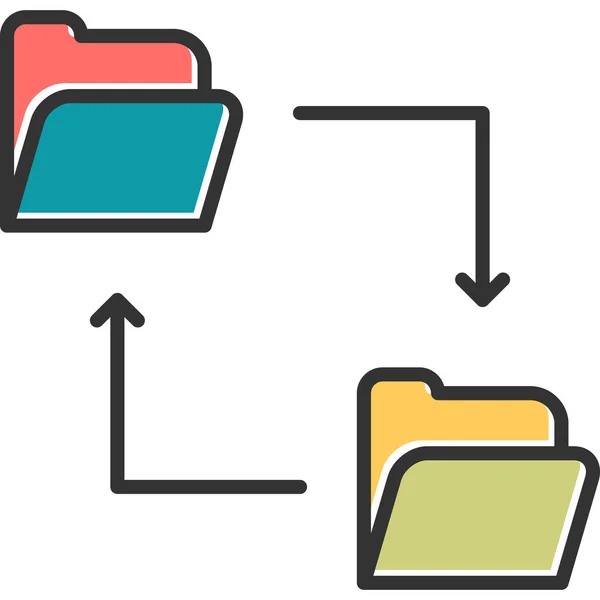 Files Xchange Icon Vector Illustration — Stock Vector