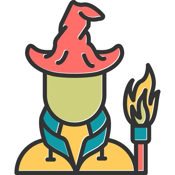 Fuego Icono Web Ilustración Simple — Vector de stock