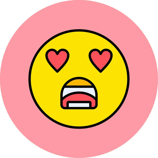 Emoji Sorpreso Icona Web Semplice Illustrazione — Vettoriale Stock