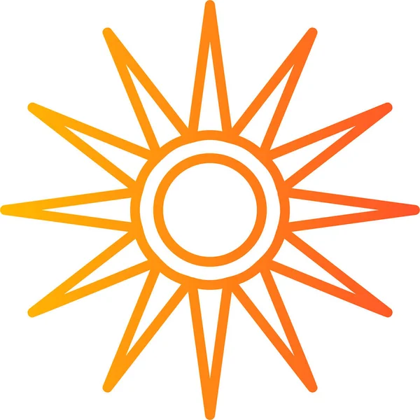 Icono Del Sol Diseño Plano Estilo Eps — Vector de stock