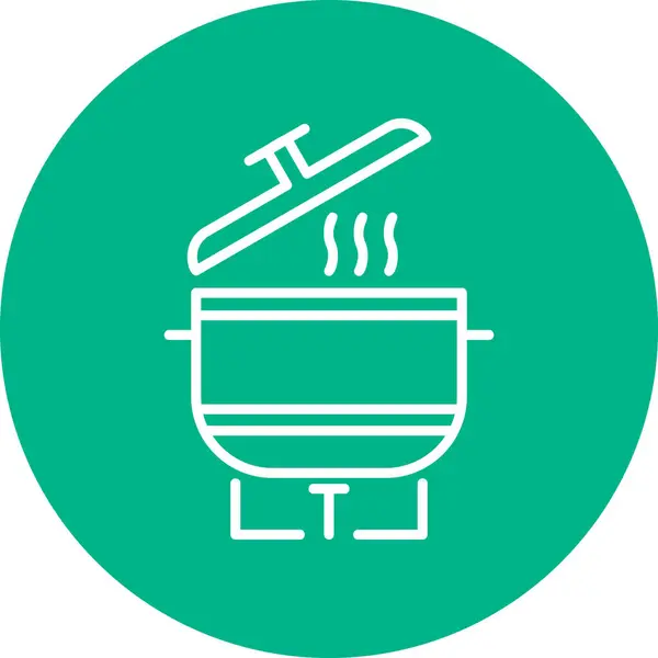 Essen Kochen Web Icon Vektor Illustration — Stockvektor