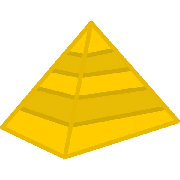 Pyramida Webová Ikona Jednoduchá Ilustrace — Stockový vektor