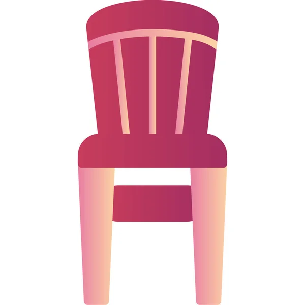 Chaise Meubles Illustration Icône Web — Image vectorielle