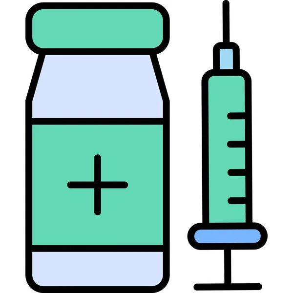 Aşı Aşılama Ağı Simgesi Basit Illüstrasyon — Stok Vektör