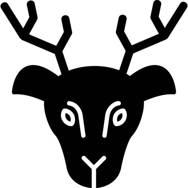 Deer Web Icon Simple Illustration — Stock Vector