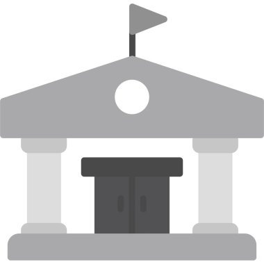 Üniversite, müze, eğitim, bina, mülk, inşaat. Web simgesi