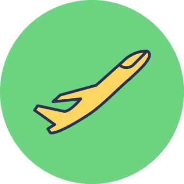 uçak ikonu vektör illüstrasyonu