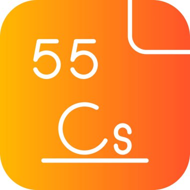 Sezyum simgesi vektör illüstrasyonu