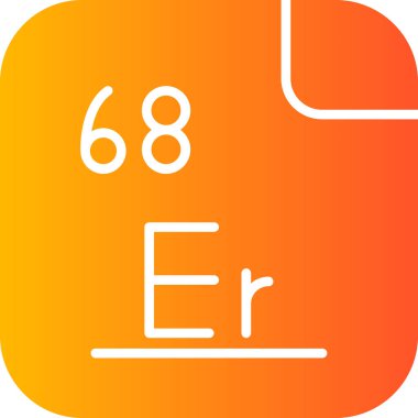 Erbiyum 'un vektör illüstrasyonu 