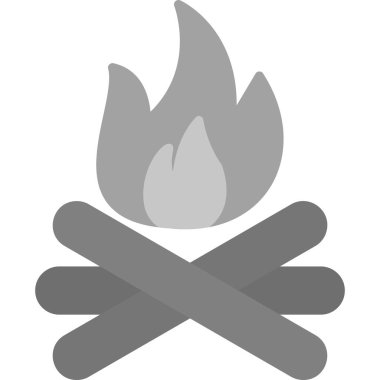 Yanan ateşin vektör çizimi