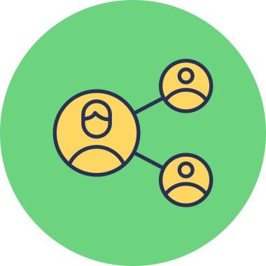 Network, Company, Connections web icon, vector illustration