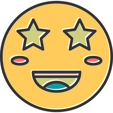 emoji. Web simgesi basit illüstrasyon