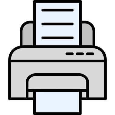 Yazıcı. Web simgesi basit illüstrasyon