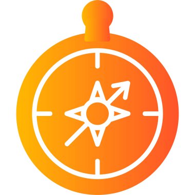 Pusula. Web simgesi basit tasarım